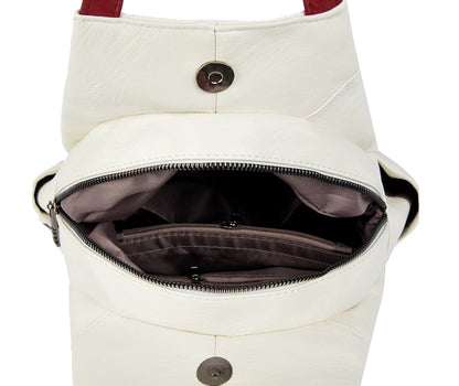 Zaini in pelle da donna Borsa da petto femminile con cerniera Zaino da viaggio Zaino da donna Mochilas Borse da scuola per ragazze adolescenti Sac A Dos