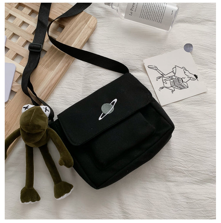 Borsa a tracolla per studenti con collage casual Borsa piccola da donna Borsa a tracolla in tela per donna Borse a tracolla con stampa Bolsas Sac