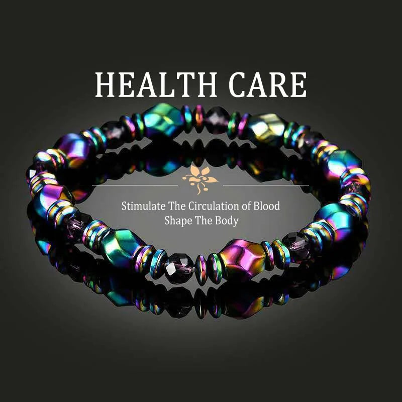 Bracciale energetico magnetico colorato per uomo Terapia sanitaria Slim Il corpo Braccialetti irregolari in pietra naturale Regali per un amico