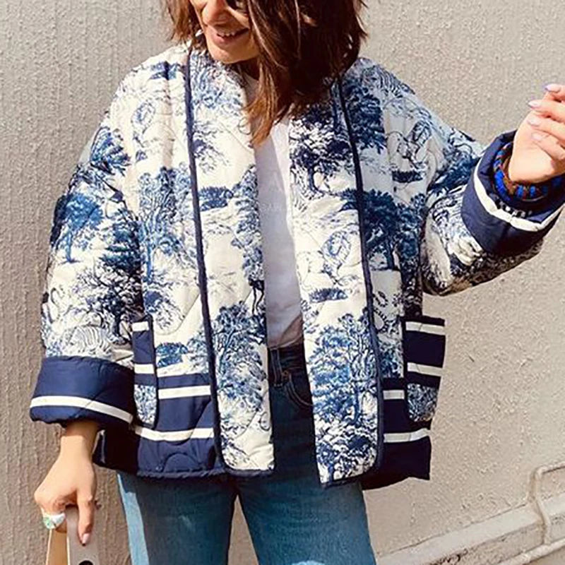 Cappotti invernali moda donna giacche calde a maniche lunghe per donna stampa tasca Outwear Cardigan Casual 2023