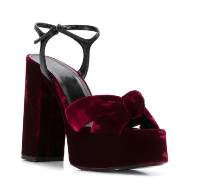 2025 Estate nuova piattaforma d'acqua con fondo spesso sandali da donna con tacco alto spesso sandali moda sexy europei e americani