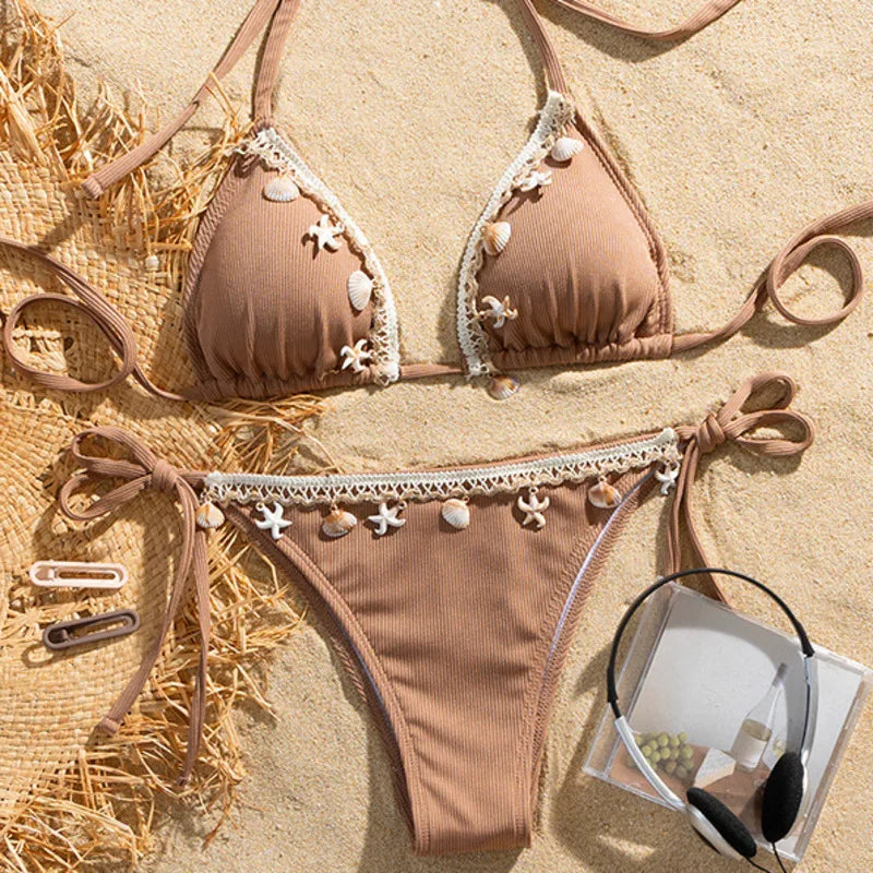 Maillots de bain sexy blancs pour femmes Maillot de bain femme pour la natation Maillots de bain Ensemble bikini brésilien Vêtements de plage Baigneur de piscine