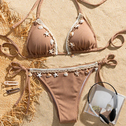 Maillots de bain sexy blancs pour femmes Maillot de bain femme pour la natation Maillots de bain Ensemble bikini brésilien Vêtements de plage Baigneur de piscine