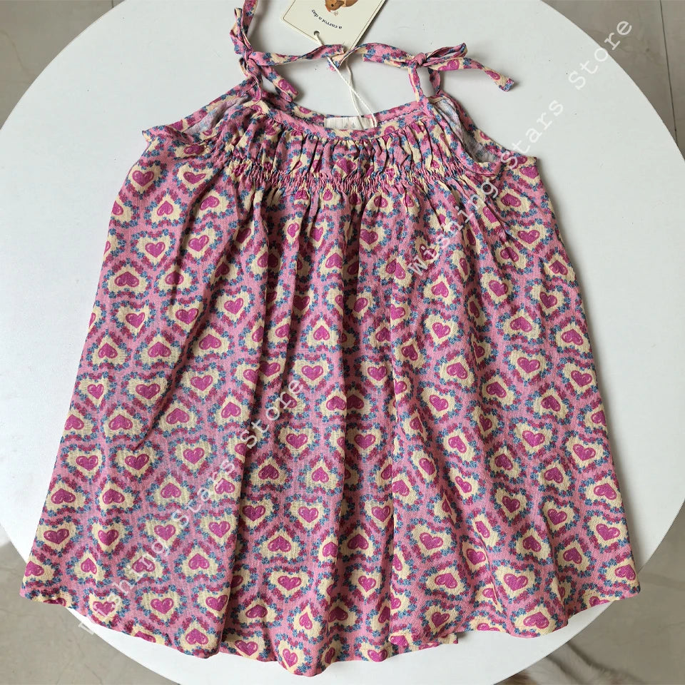 2025 KS Ragazze Graziosi Abiti da festa Estate Paillettes Fiocco Abito gonfio Neonate Rosa Abito Abito da principessa per bambini Abiti per bambini