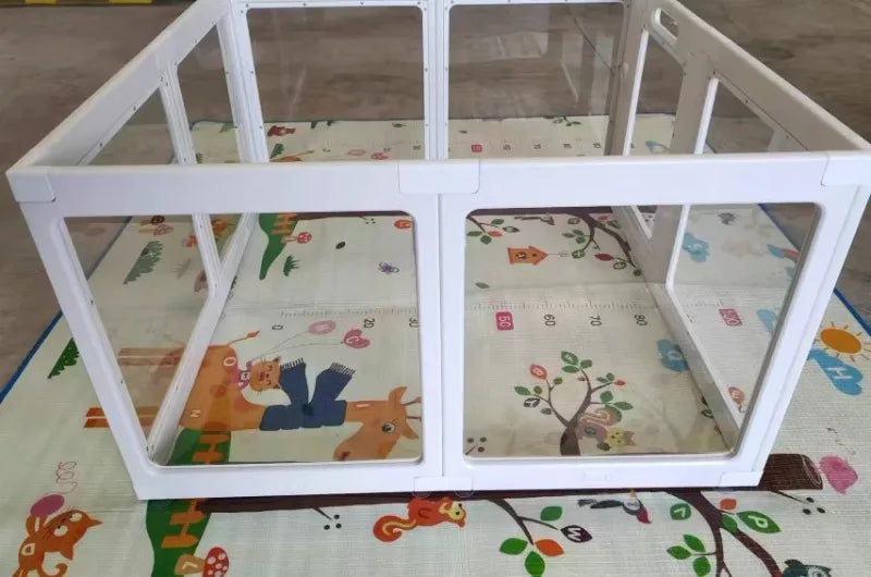 Recinzione per cani trasparente per interni Alta recinzione per cani da cortile in acrilico Gabbia per porte Mobili per cani Box Anti fuga Forniture per animali domestici