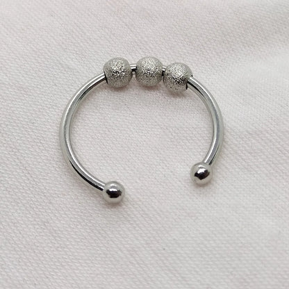 Anelli di ansia punk per donna uomo spirale Fidget perline anello gioielli di tendenza piacevole ruota liberamente anello in acciaio inossidabile antistress regalo