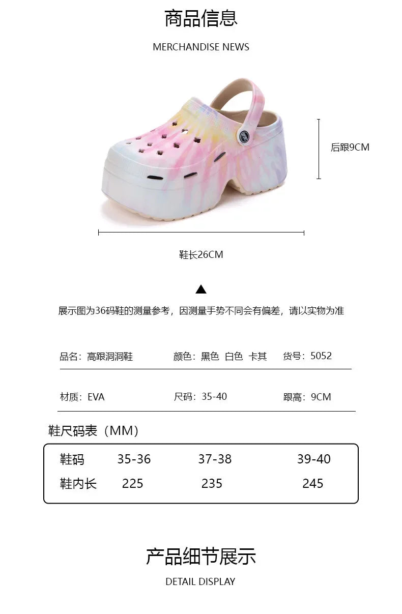 Pantofole da spiaggia estive nuove da donna di lusso 2024 tacco alto 9cm suola morbida leggera comode pantofole Casual di alta qualità