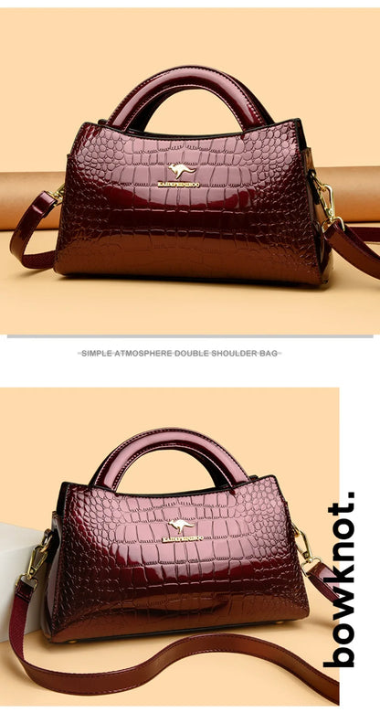 KAIDIFEINIROO Kangaroo Marca Alligator Pu Borsa a tracolla in pelle a tracolla Pochette Borse a mano per la madre Piccole borse da donna Nuovo