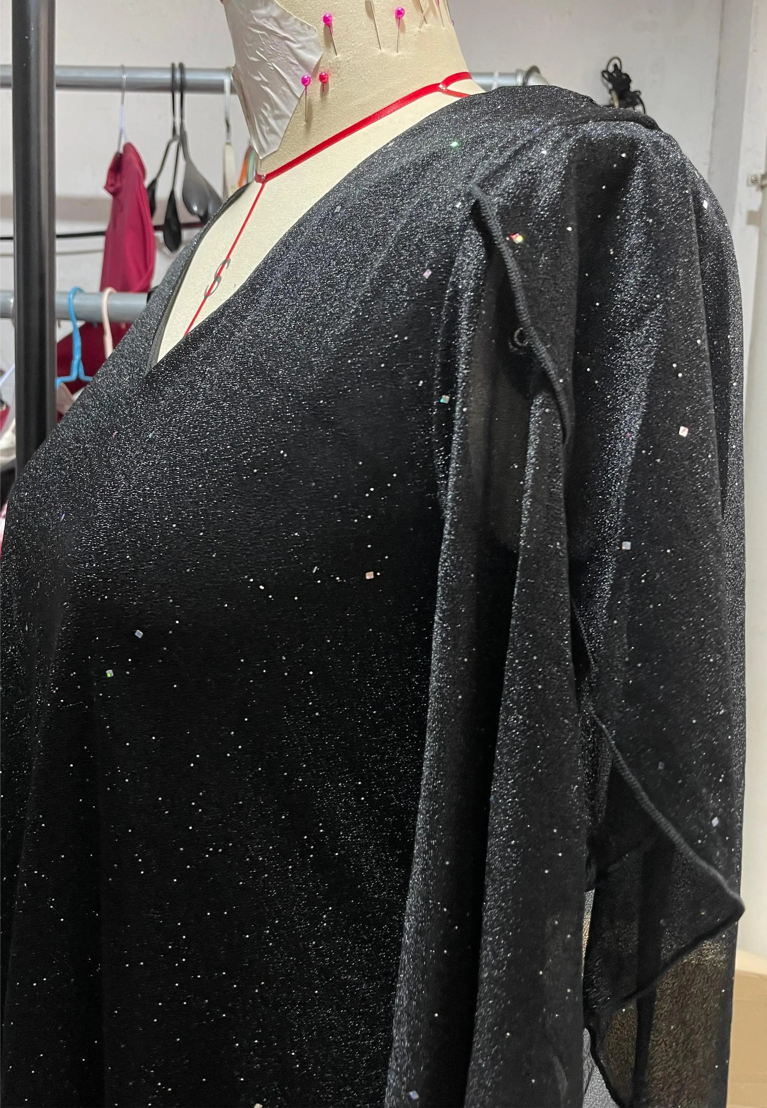 Nuovi abiti per le donne Estate manica corta con scollo a V Abito da donna Moda allentato Abito nero Donna Abiti De Verano Mujer 2025 Q103