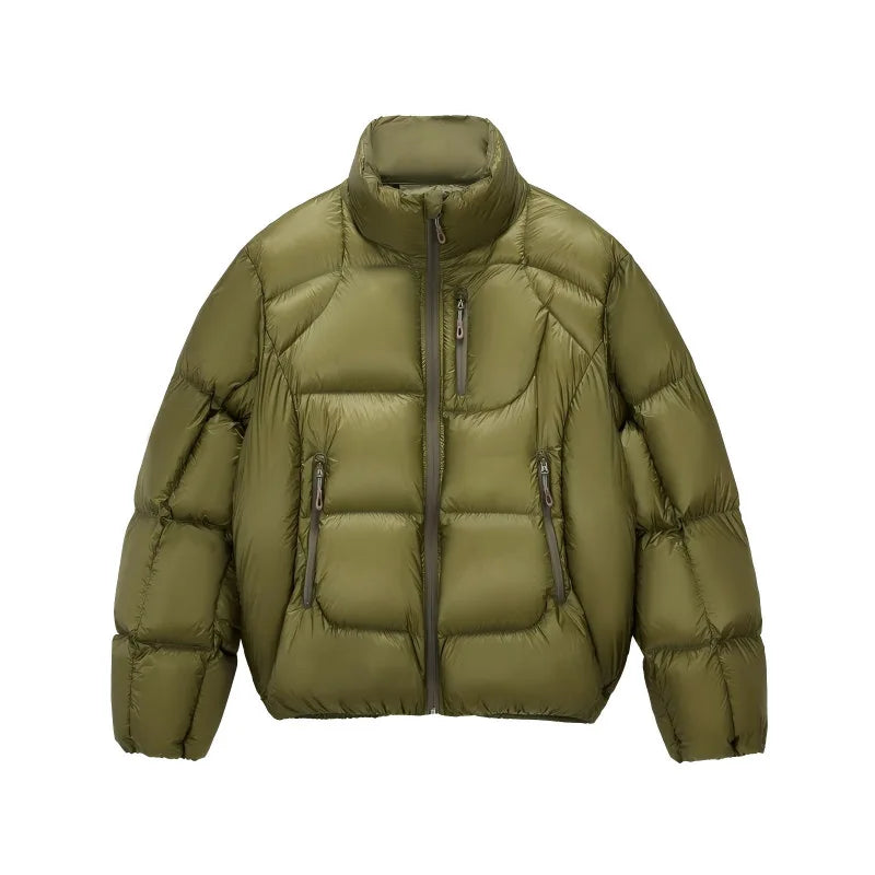 Parka Invernale Corto alla Moda per Uomo e Donna, Giacca Imbottita in Cotone, Cappotto Caldo e Spesso con Collo Alto, Abbigliamento Esterno Comodo