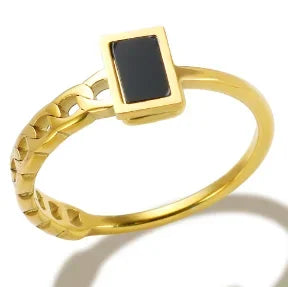 Anello minimalista con cuore d'amore in acciaio inossidabile per donna Anelli con zirconi intarsiati Gioielli di moda romantici impermeabili color oro