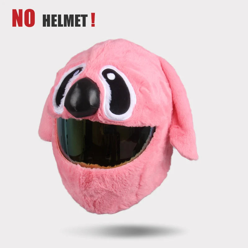 Cappello Decorazione Protezione Copricapo Cartone animato Peluche Set Custodia protettiva a pieno facciale Coniglietto di sicurezza per moto