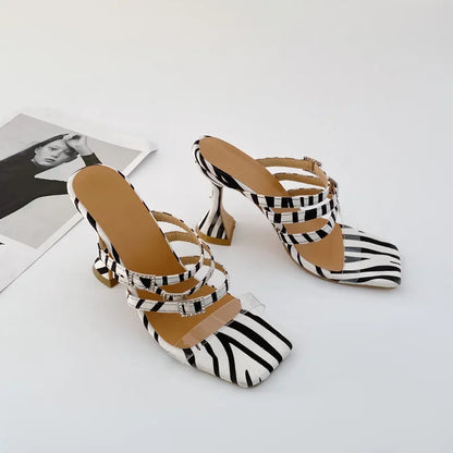Sommer-High-Heel-Sandalen, sexy Pumps für Damen, Schnallen-Pumps, offene Zehen-Pumps, ultrahohe Absätze, Pumps im Römer-Stil, reife Damenschuhe