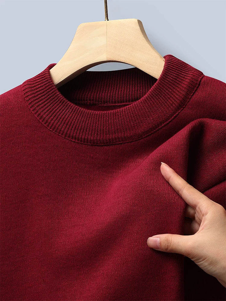 Nuovo maglione dolcevita invernale maglioni pullover casual da uomo spessi maglioni dolcevita sottili caldi di qualità tinta unita pullover da uomo