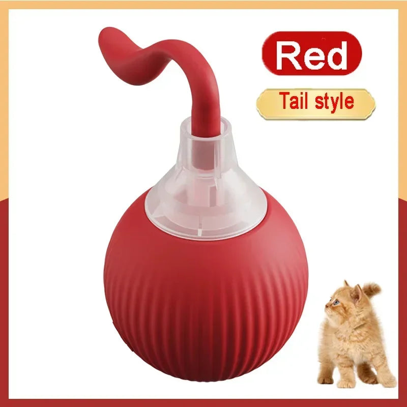 Forniture per animali domestici ricaricabili Addestramento per cani e gatti per imitare i giocattoli interattivi per animali domestici dei ratti Palla giocattolo elettrica Coda simulata Casa