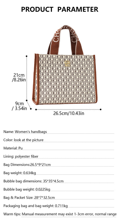 Borse da donna Logo in metallo Casual di grande capacità Designer di marca di lusso leggero 2026 Borsa da donna di nuova moda di alta qualità