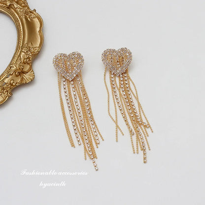 Nuova tendenza della moda Design unico Orecchini rettangolari eleganti e squisiti con zirconi per gioielli da donna Regali premium per feste di nozze