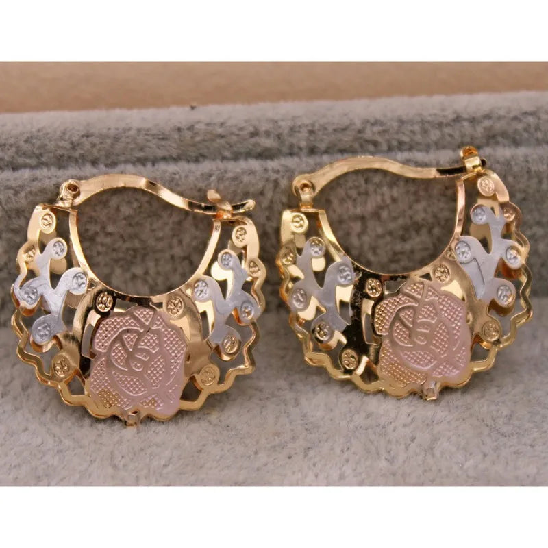 Eleganti orecchini a cerchio placcati in oro 14K per le donne-perfetti per matrimoni, feste e compleanni