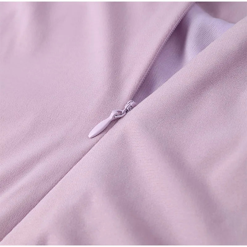 Abito da donna solido pieghettato O collo Slim Hip Package abiti lunghi da donna 2024 moda senza maniche Summer Evening Party abito femminile
