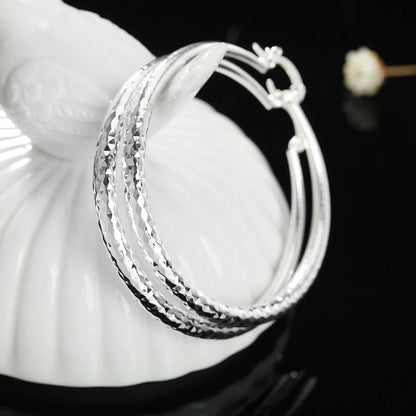Ciondoli Orecchini a cerchio a cerchio da 3 cm per le donne Moda Graziosi gioielli per feste di nozze Regali di festa