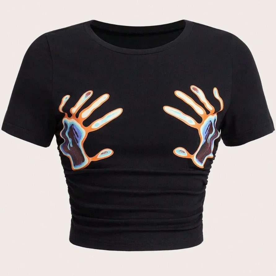 T-shirts courtes décontractées sexy d'été pour la plage, imprimé lettre Brésil, T-shirt femme 2026, mode printemps, manches courtes, col rond