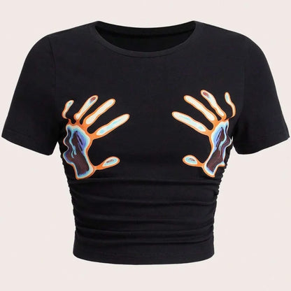 T-shirts courtes décontractées sexy d'été pour la plage, imprimé lettre Brésil, T-shirt femme 2026, mode printemps, manches courtes, col rond