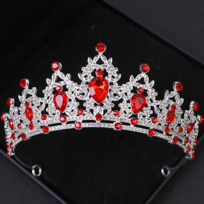 Diademi e corone di cristallo barocchi Festa con strass Prom Diadema Fascia da sposa Accessori per capelli da sposa Gioielli Corona Tiara Regalo