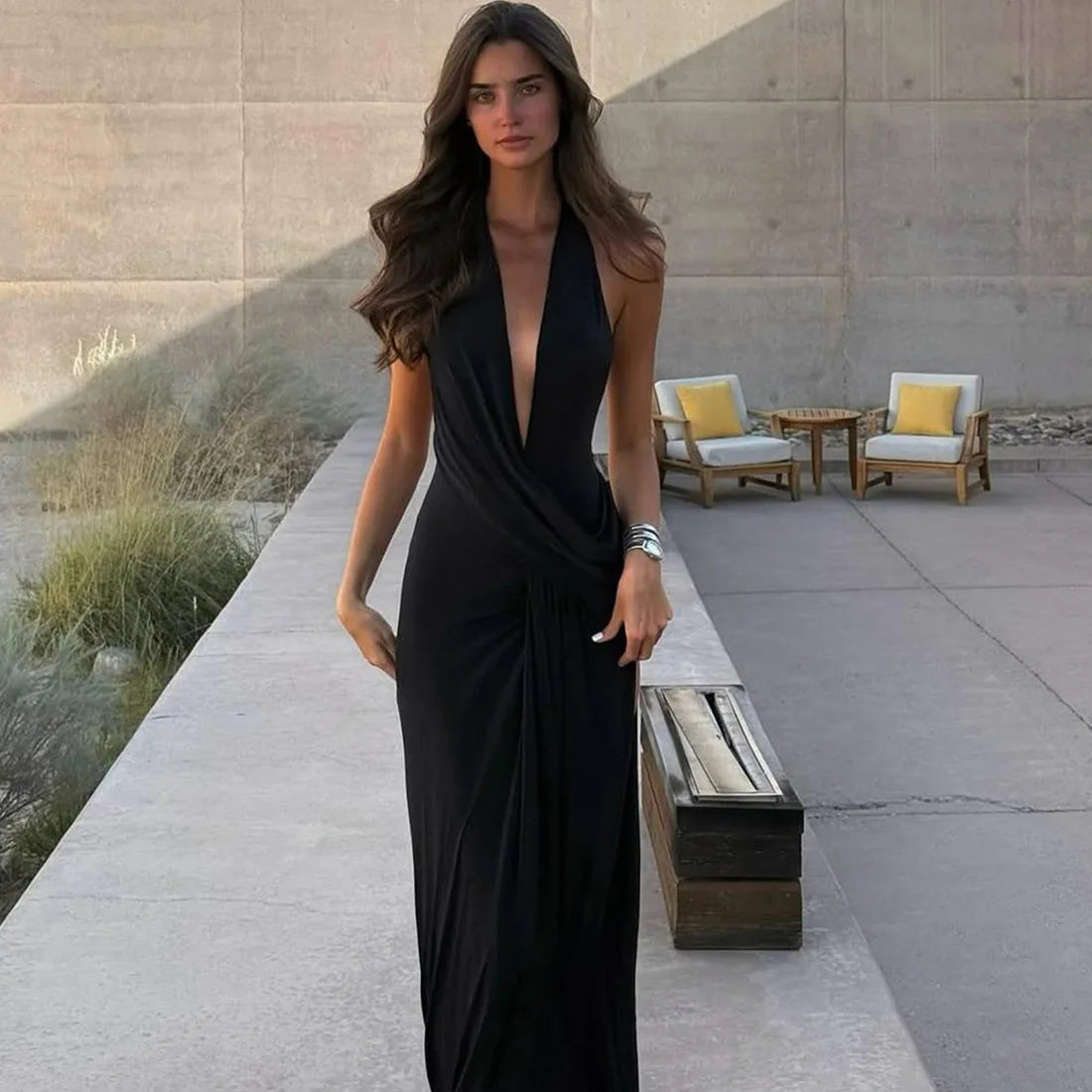 Copricostume estivo da donna Costume da bagno con cinturino per spaghetti Abiti senza maniche Costume da bagno 2025 Nuova stampa Beach Holiday Maxi abiti Cover-Up