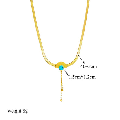 DIEYURO Collana con ciondolo occhi azzurri con serratura a forma di farfalla in acciaio inossidabile 316L per le donne Nuovi regali di gioielli con catena girocollo multistrato