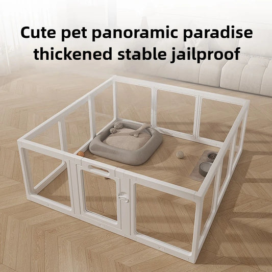 Recinzione per cani trasparente per interni Alta recinzione per cani da cortile in acrilico Gabbia per porte Mobili per cani Box Anti fuga Forniture per animali domestici