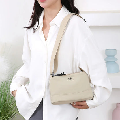 Nuova borsa a tracolla da donna in tessuto di nylon morbido Tasche multiple Borsa stile casual Borse a tracolla in tinta unita per ragazze