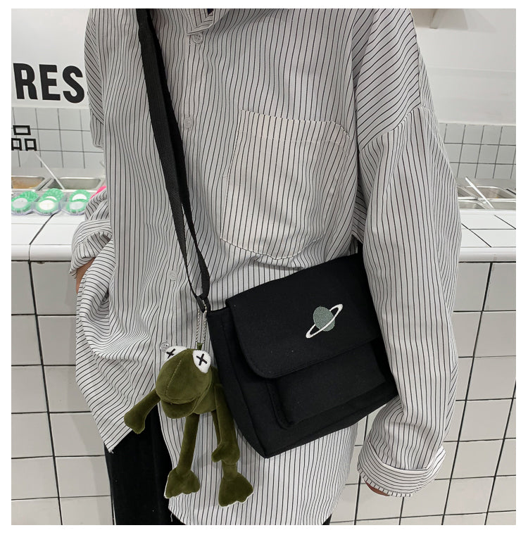 Borsa a tracolla per studenti con collage casual Borsa piccola da donna Borsa a tracolla in tela per donna Borse a tracolla con stampa Bolsas Sac