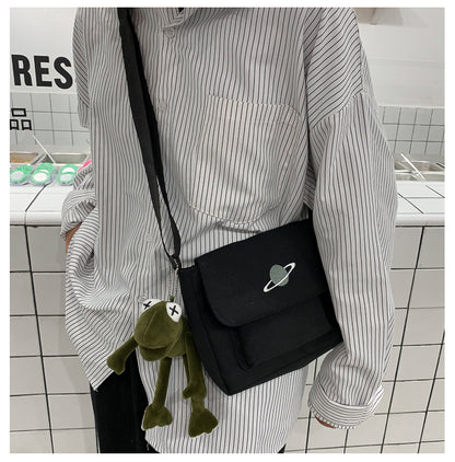 Borsa a tracolla per studenti con collage casual Borsa piccola da donna Borsa a tracolla in tela per donna Borse a tracolla con stampa Bolsas Sac