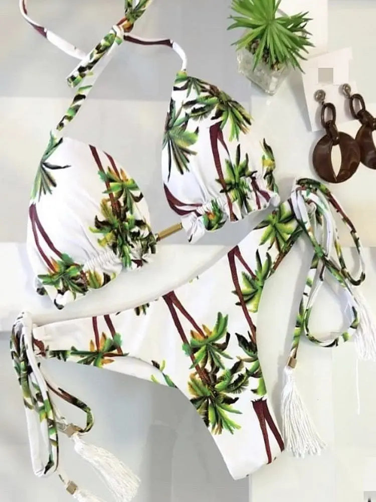 RUOTONGSEPT Sexy Print Bikinis Set Women Swimsuit Bandage Two-Piece Swimwear Brazilian Biquínis Beachwear Bathing Suit 2023 New