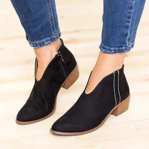 High Heel Boot Women Sexy Pointy Thick Heel Boots Party Leopard Print  Shoe Ladies Outdoor comfortable casual women's boots