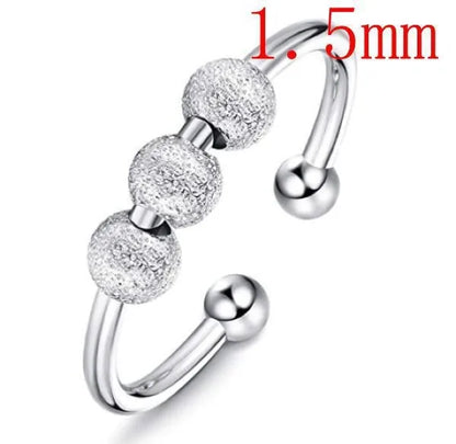 Anelli di ansia punk per donna uomo spirale Fidget perline anello gioielli di tendenza piacevole ruota liberamente anello in acciaio inossidabile antistress regalo