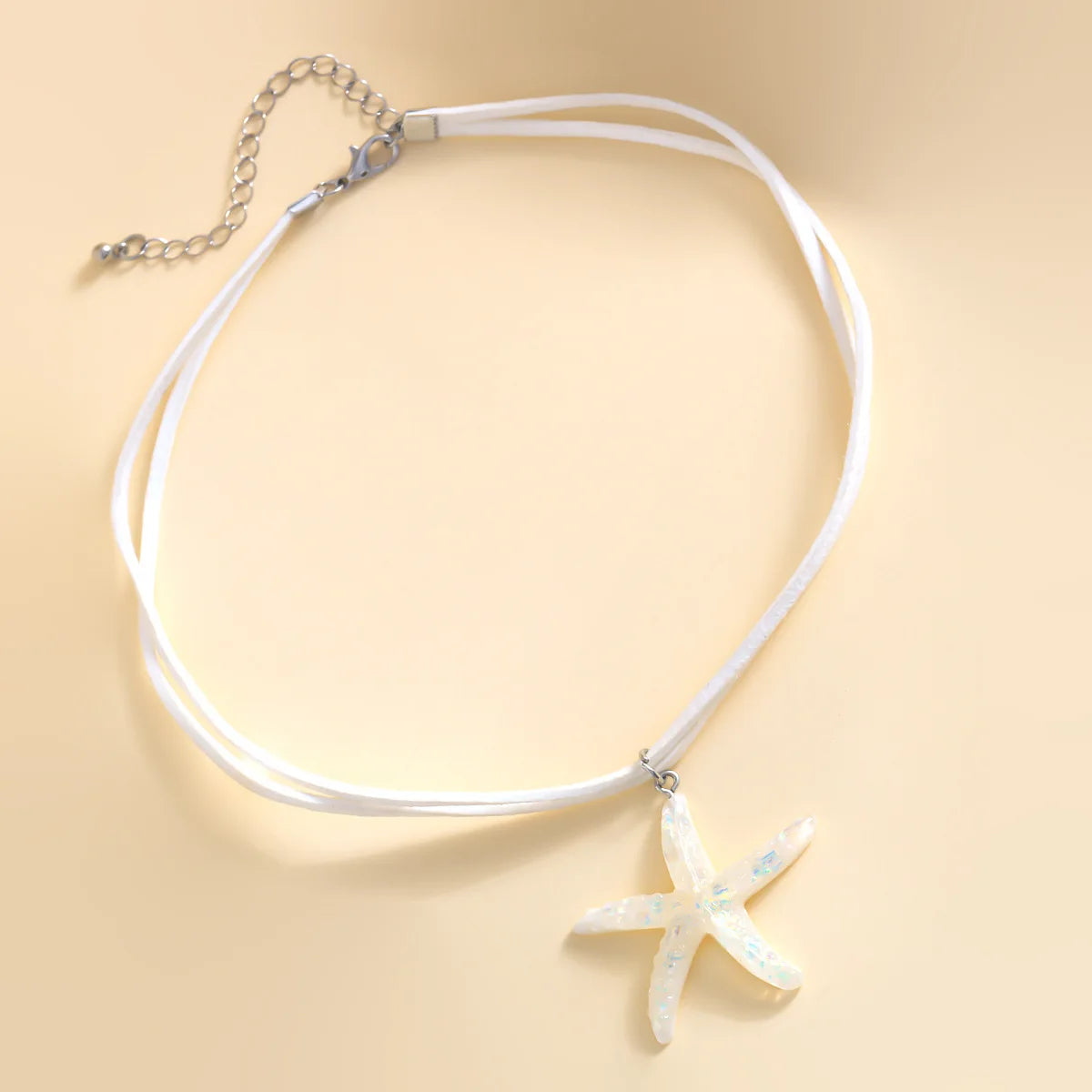 Trendy Summer Beach Vacation Jewelry on Neck Large Resin Starfish Pendant Necklace for Women Fashion Jewelry Gift Accessories