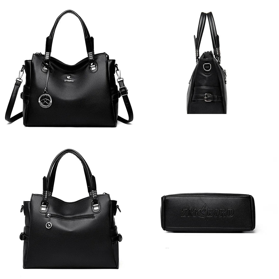 Borse di lusso in morbida pelle Borse da donna Designer 3 strati Borsa a tracolla con tracolla Sac Borsa da donna per lo shopping di grande capacità