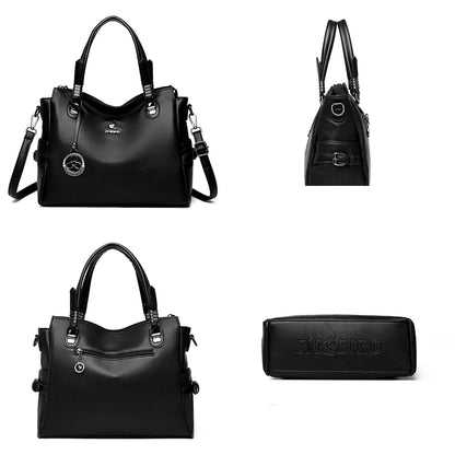 Borse di lusso in morbida pelle Borse da donna Designer 3 strati Borsa a tracolla con tracolla Sac Borsa da donna per lo shopping di grande capacità