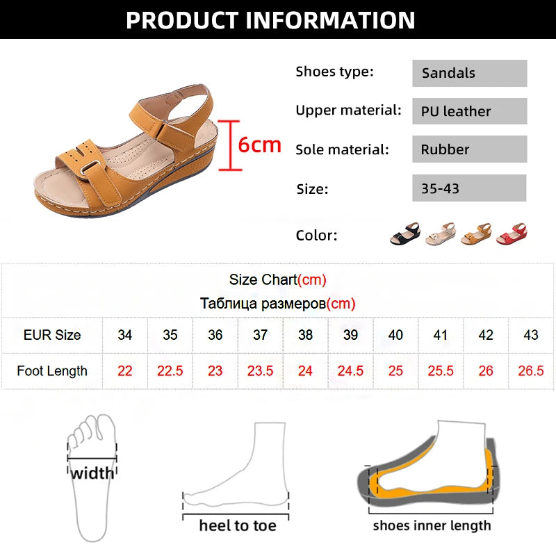 Sandali con zeppa estivi per donna 2025 Scarpe da spiaggia antiscivolo di nuova moda Donna Sandali con plateau casual leggeri Mujer Plus Size