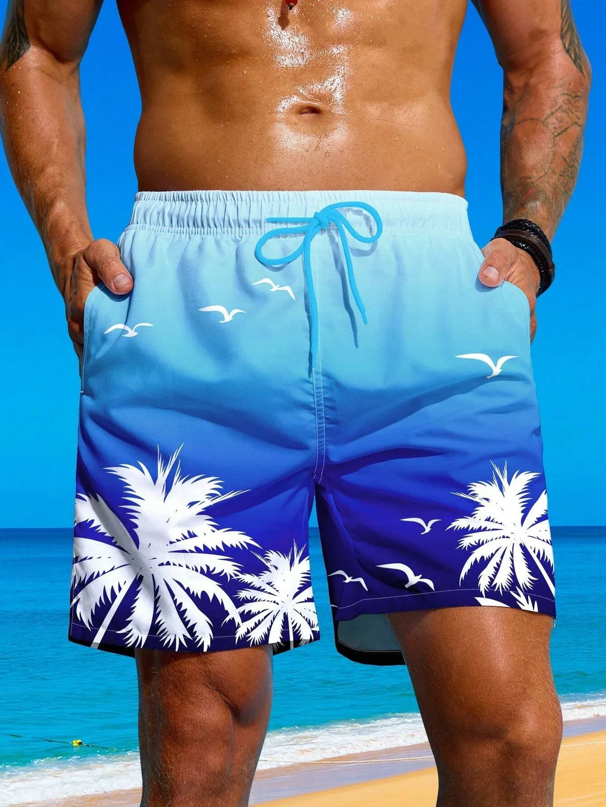2025 Pantaloncini da spiaggia hawaiani estivi Vacanza Casual Stampa scozzese colorata Abbigliamento sportivo Tronchi ad asciugatura rapida Pantaloncini da ghiaccio Costume da bagno Hawaii