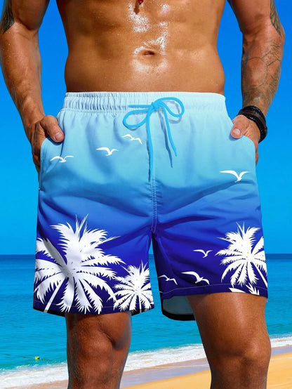 2025 Pantaloncini da spiaggia hawaiani estivi Vacanza Casual Stampa scozzese colorata Abbigliamento sportivo Tronchi ad asciugatura rapida Pantaloncini da ghiaccio Costume da bagno Hawaii