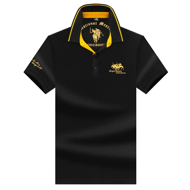 Camicia POLO a maniche corte moda casual ricamata da uomo Top comodo estivo