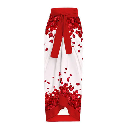 Nuovo Abito da Spiaggia Sexy con Stampa Retrò 2026, Copricostume Lungo, Gonna per Feste, Costume da Bagno, Abbigliamento da Spiaggia
