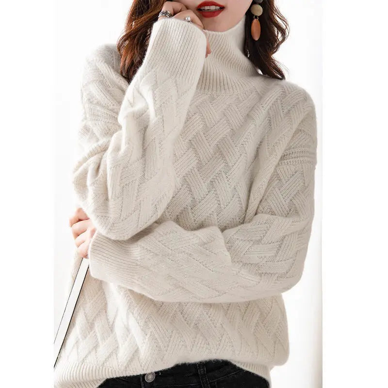 2024 nuove donne maglione allentato inverno casual chic cashmere oversize maglione spesso pullover pullover manica lunga femminile S-3XL