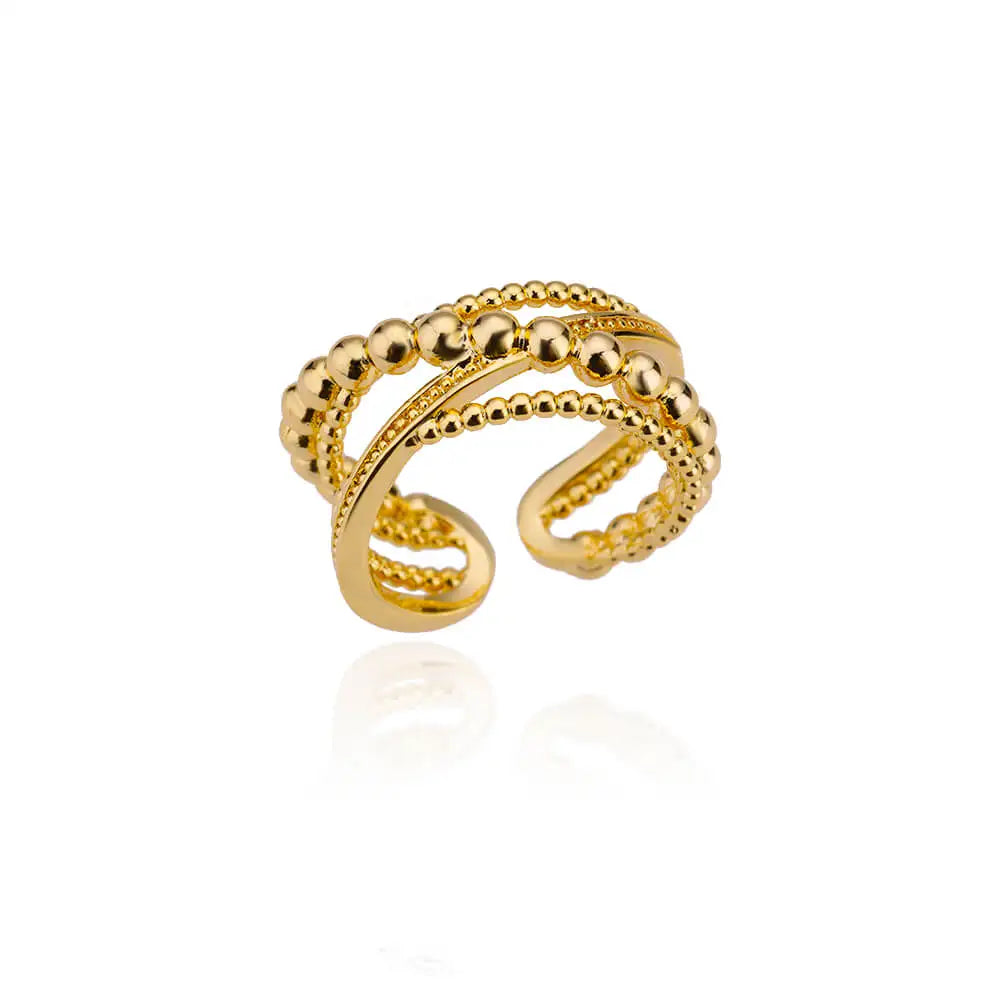 Anelli in acciaio inossidabile 316L per le donne Colore oro Non sbiadisce mai Anelli classici di lusso Anelli per coppie di nozze Gioielli Spedizione gratuita