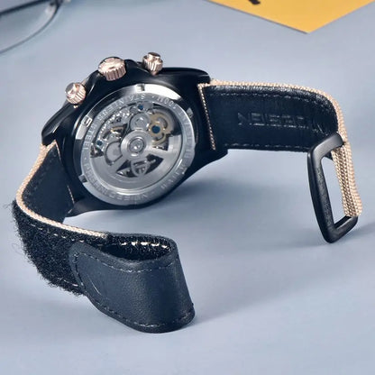 PAGANI DESIGN Orologio meccanico da uomo di lusso 40mm Orologio con cronometraggio multifunzionale Lunetta arcobaleno Vetro zaffiro Orologi da uomo PD1732