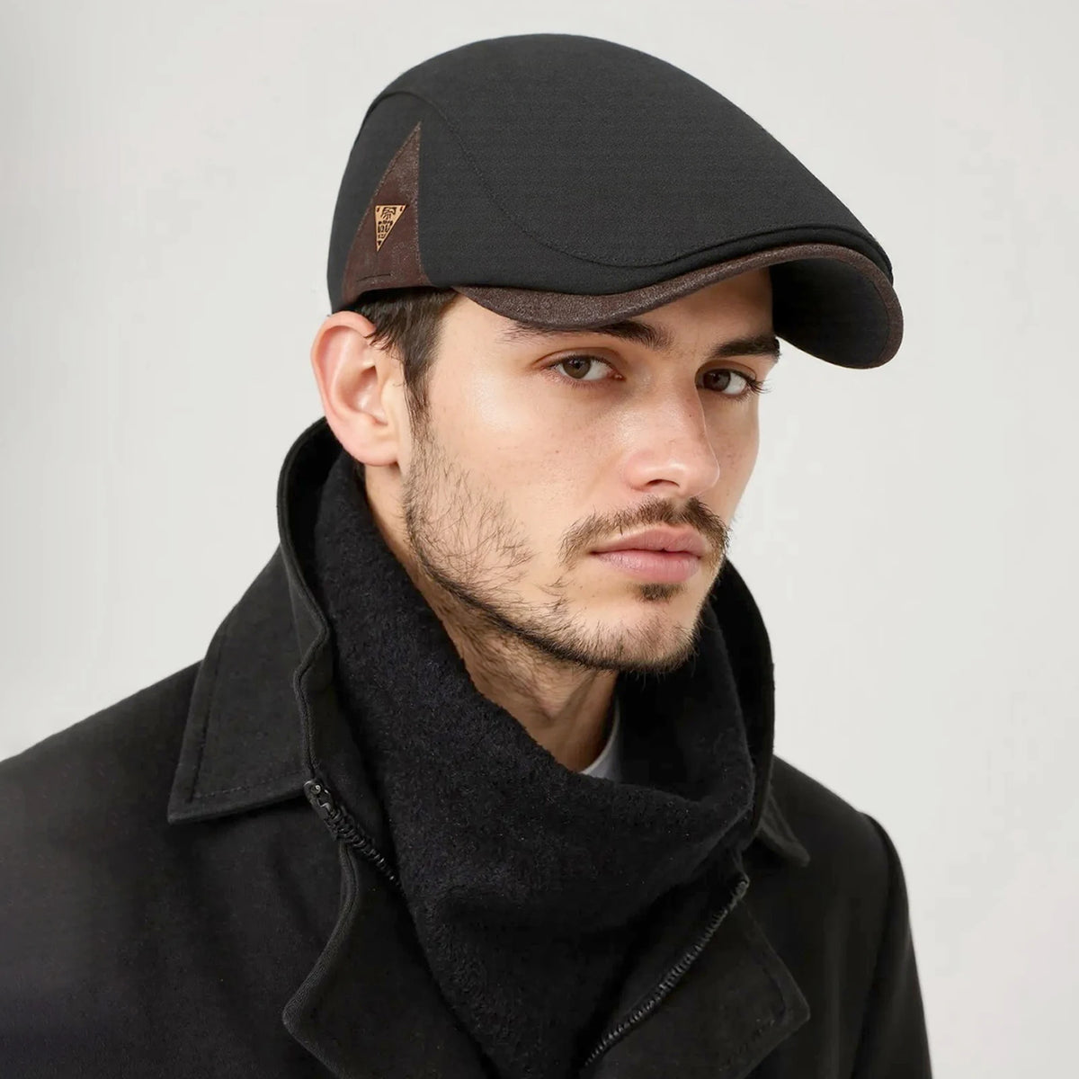 Cappello berretto retrò britannico per uomo Berretto invernale spesso e caldo in lana da strillone Berretto casual da esterno alla moda