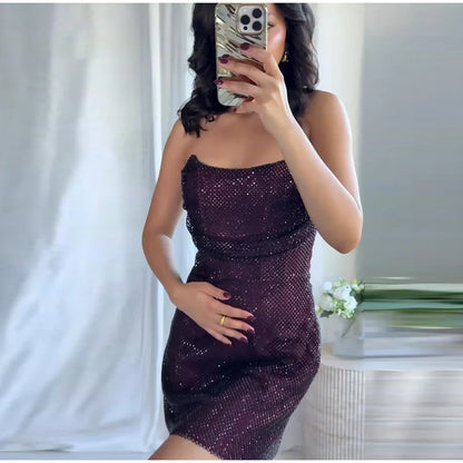 Abito da festa in pelle con ritaglio sexy Guaina senza maniche Lunghezza pavimento Scava fuori Bustier Abito aderente Abiti da sera con cerniera divisa sul retro