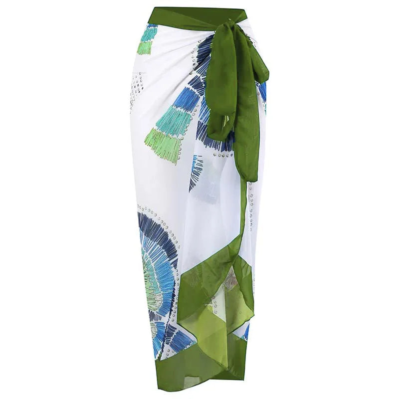 Nuovo Abito da Spiaggia Sexy con Stampa Retrò 2026, Copricostume Lungo, Gonna per Feste, Costume da Bagno, Abbigliamento da Spiaggia